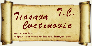 Tiosava Cvetinović vizit kartica